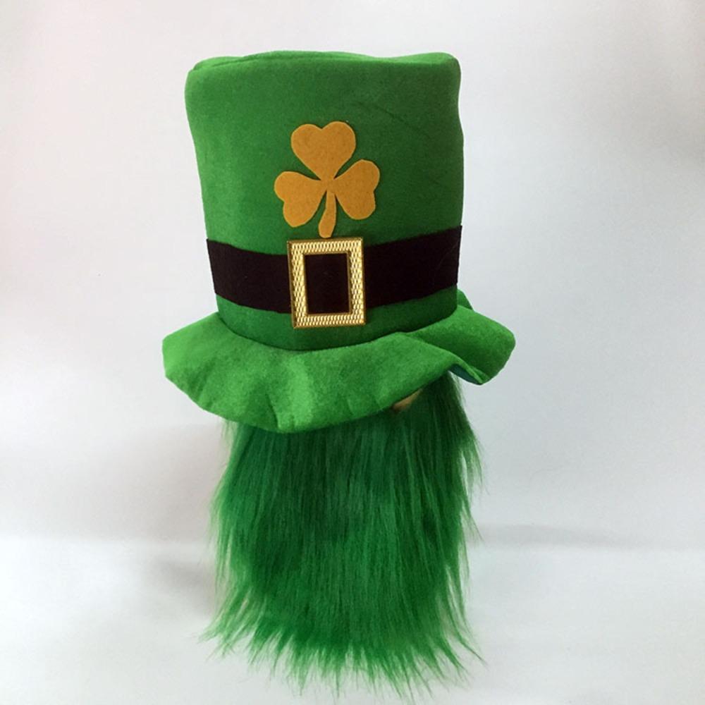 Chapéu de Copa do Dia de São Patrício Barba Postiça Festiva Fantasia de Celebração Verde para Festival Irlandês Festa de Aniversário Suprimentos de Decoração