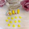 100pcs Cabochons Yellow Duck Resin Ornament Cartoon Duck Resin Figurines  Nail Enhancement