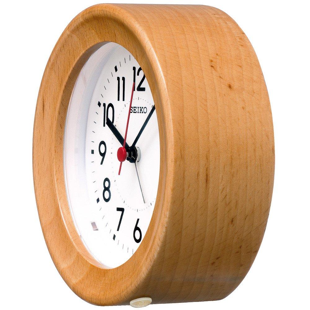 Seiko Clock Table Clock Alarm Clock Wall Wooden Natural Wood 11 X 11 X KR899A / / Clock, Analog, Frame, Finish, Dimensions 4.8 Cm,