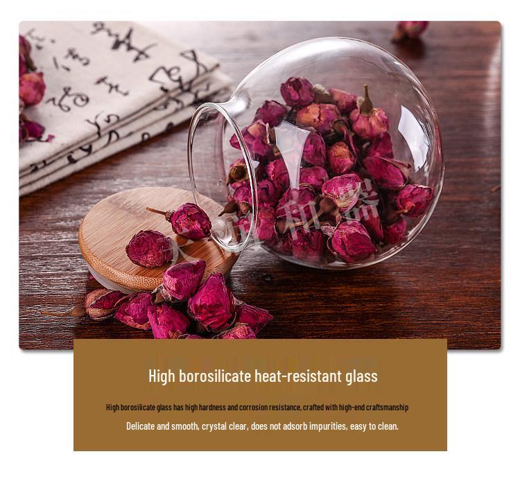 Glas-Teedose mit Korkverschluss - Versiegelbares, feuchtigkeitsdichtes Aufbewahrungsglas für Süßigkeiten oder Blumen
