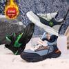 Boys' Winter 2025 Leather Sneakers: Fleece-Lined, Warm, and Thickened for Big Kids