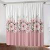 2pcs High-definition Digital Printed Flowers Printed Curtains, Pole Bag Curtains 42*84, Home Decoration, Room Decoration