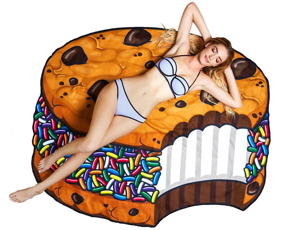 Dessert Fun Alien Strandtuch Ultrafeines Faserhandtuchgewebe Strand Strand Bequemes Kissen Sommer Schwimmen Dopamin Badetuch