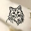 Metal Cat Wire Wall Art Minimalist Home Decor for Living Room Bedroom Garden Durable Indoor Outdoor Hanging Ornament