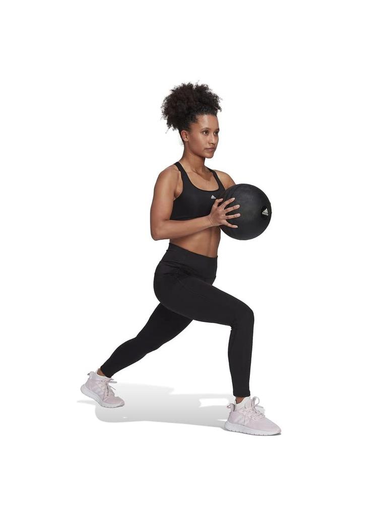 Adidas Powerreact Training Medium Support Three Stripes Bra BW237 Sports Bra Black Women's (HC7489) OT-B (AA-Bcup)