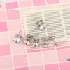 1 Pair Simple round zirconia stud earrings for both men and women