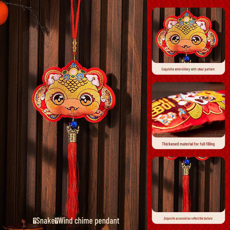 

Подвеска с благословением на Новый год 2025 года — праздничный декор гостиной в виде колокольчика для праздника весны.