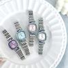 Women'S Simple High-Value Small Square Steel Belt Watch Niche High-End Dopamine Quartz Watch