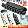 Car Seat Fan Brushless 3 Adjustable Wind Speeds Cooling Air Fan Easy Install USB Plug In for Sedan SUV RV Truck Brushless Motor
