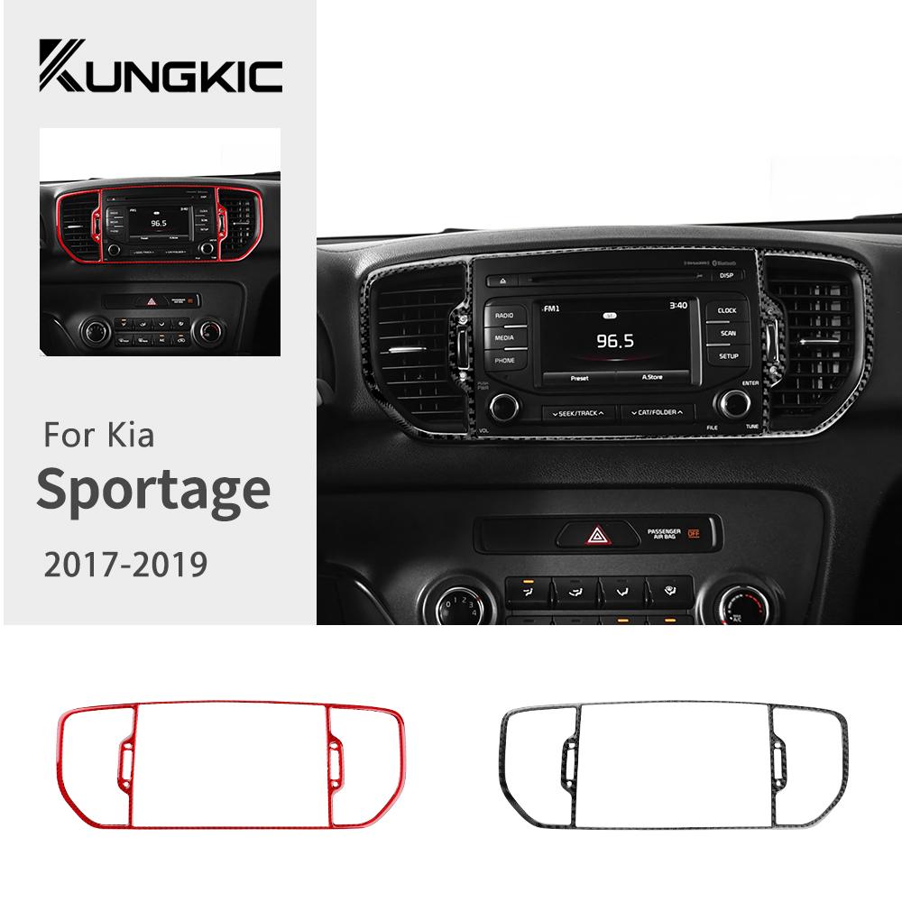 Carbon Fiber Style Interior Sticker for Kia Sportage 2017 2018 2019 LHD RHD Interior Panel