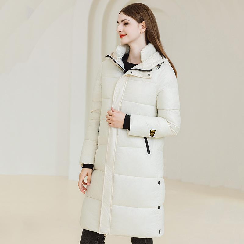 Women's Black Overcoats Winter Hooded Warm Down Cotton Jackets Women's Clothing Long Parkas Thick Waterproof Coat
