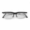 Dial Adjustable Glasses Variable Focus for Computer Reading Distance Vision Eyeglass Unisex Variable Focus Black Frame Glasses