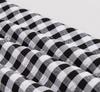 Spring 2026 European and American Women's Seven-Sleeve Black & White Plaid Lapel Dress