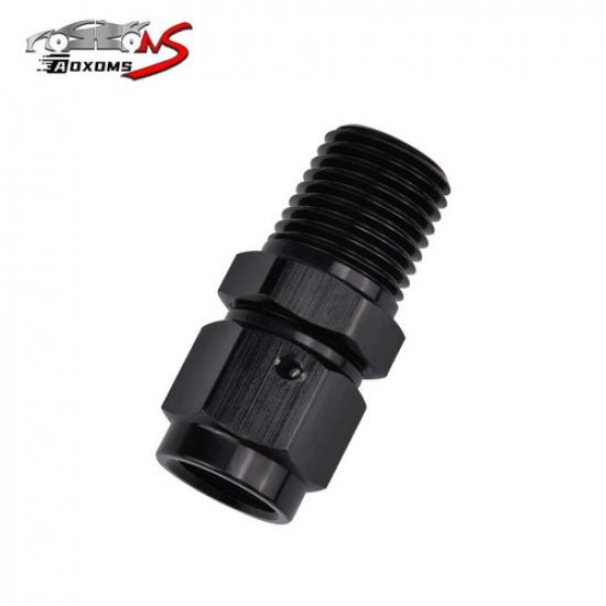 4AN AN4 Female Flare to 1/4  NPT Male Straight Swivel Adapter Fitting Aluminum