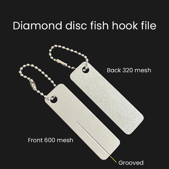 Diamond Cutter Sharpener Mini Keychain Portable Outdoor Camping Emery Nail File Efficient Sharpening Tool for Scissors Fish Hooks
