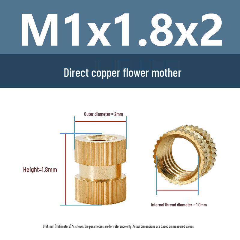M1-M10 Knurled Brass Heat Insert Nut for Injection Molding
