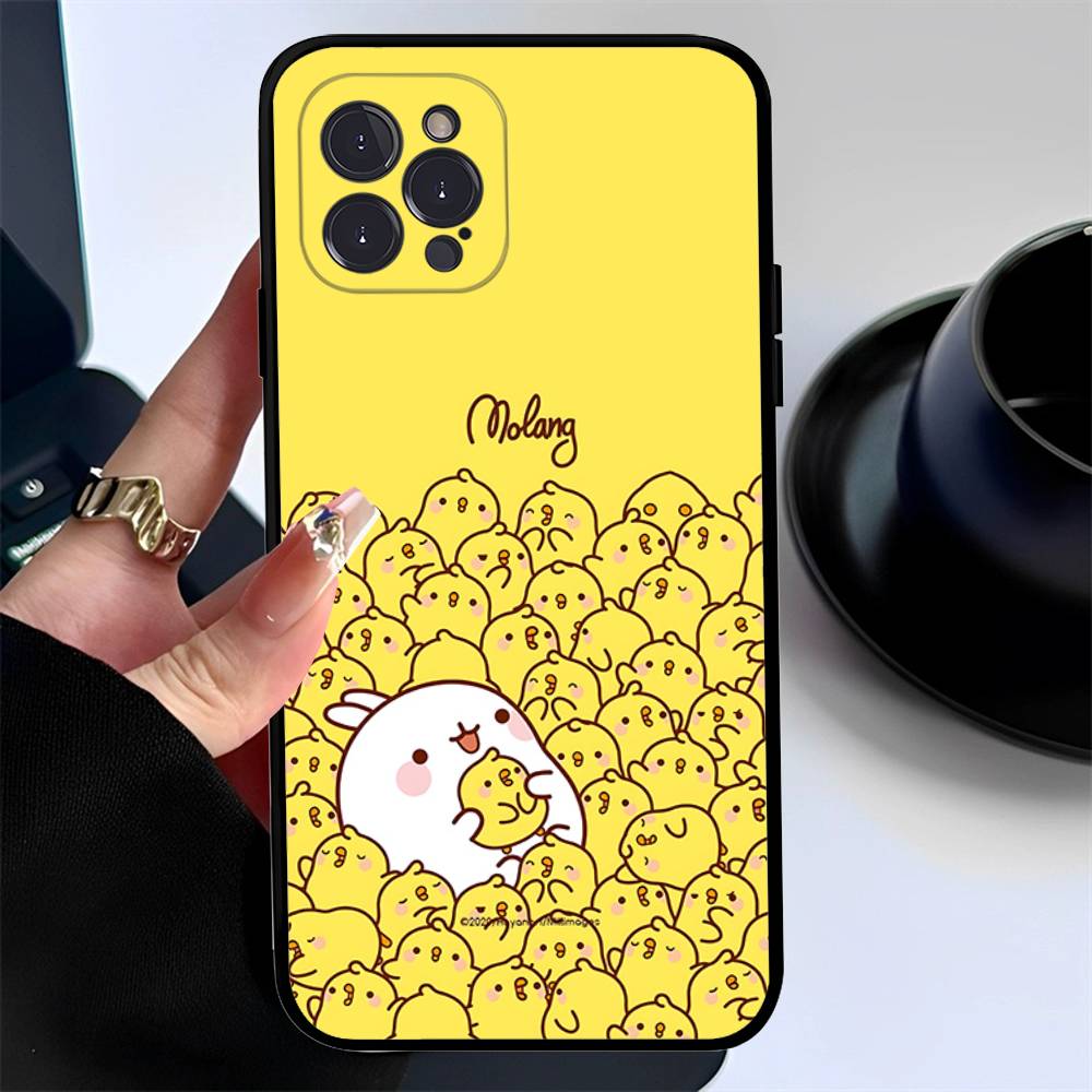 

Cartoon Cute M-Molang Phone Case For Iphone 17 16 15 16e 14 13 12 11 Pro Max Plus Case Cover Coque iPhone 14 pro