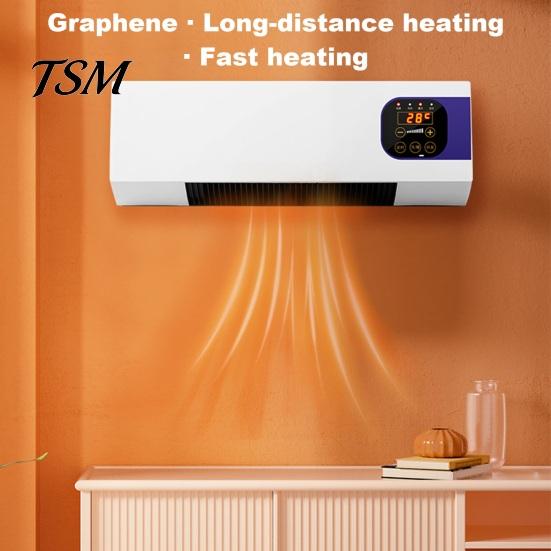Air Conditioner Wall Mounted Room Heater Temperature Adjustable Timer Wall-mounted Function Digital Display Waterproof with Remote Control Versatile