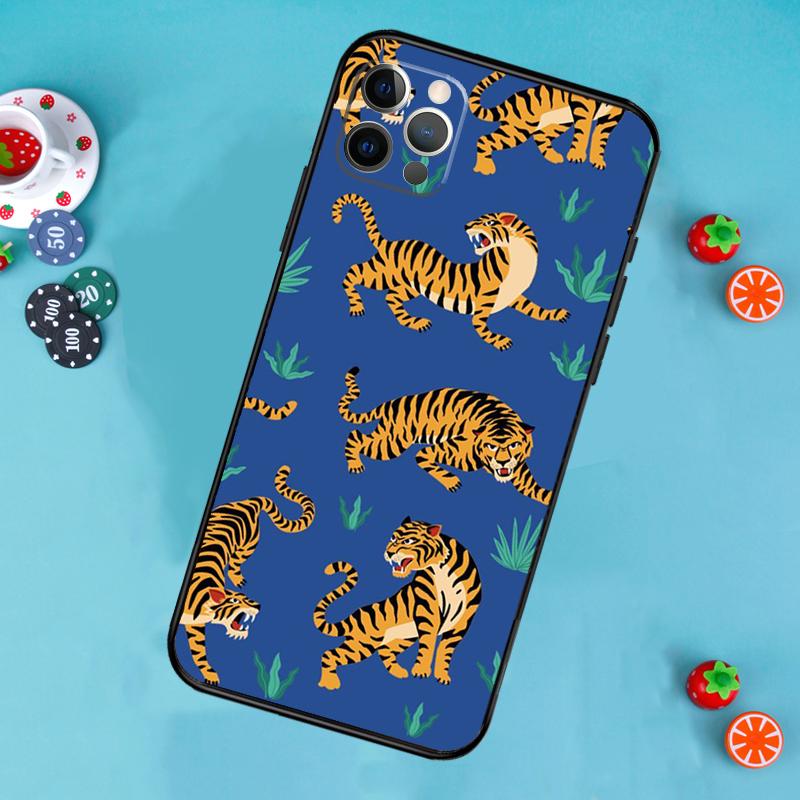 Classic Leopard Tiger Phone Case For iPhone 17 Air 16 15 14 13 12 11 Pro Max 12 13 mini 15 16 Plus 16e Cover Funda