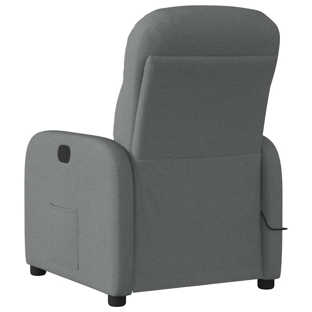 Vidaxl Foldable Massage Armchair, Dark Gray, Fabric Upholstered