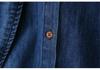 2026 Spring Plus Size Flowy Collar Denim Shirt for Women - Long Sleeve Slimming Jacket Fashion Top
