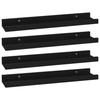 VidaXL Étagères murales 4 pcs Noir 40x9x3 cm