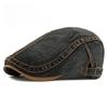 Spring Autumn Washed Denim Hat Men's Beret British Retro Cap Women's Casual Forward Hat