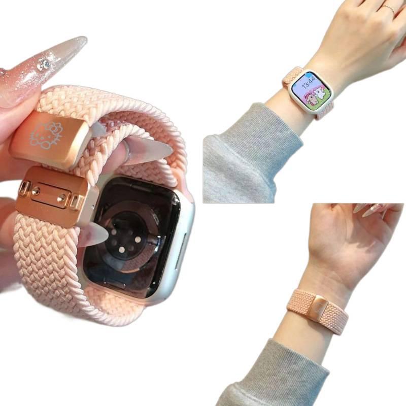 Magnetic Woven Strap for Apple Watch - Sporty Cat Design