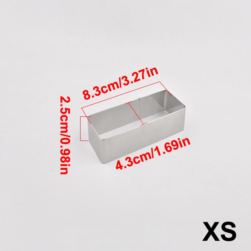 4 Sizes Stainless Steel Mousse Ring Rectangle Oval Cake Ring Cookie Cutters Mousse Baking Mold Tiramisu Puff Bake Tools