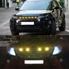 For Raptor Style Smoked Lens Amber 12 LED Front Grille Running Lights For Ford