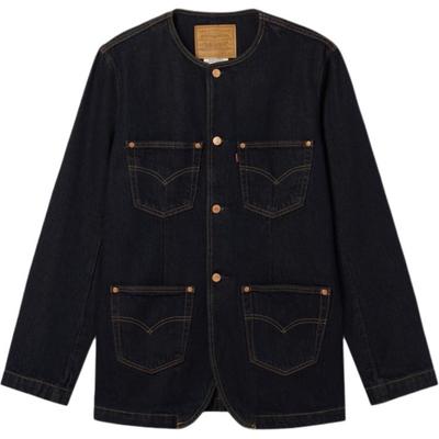 Levis Casual Άνετο Απλό Στρογγυλή Λαιμόκοψη Μακρυμάνικο Τζάκετ Τζιν Ανδρικά τζάκετ Σκούρο Μπλε 003KY-0002