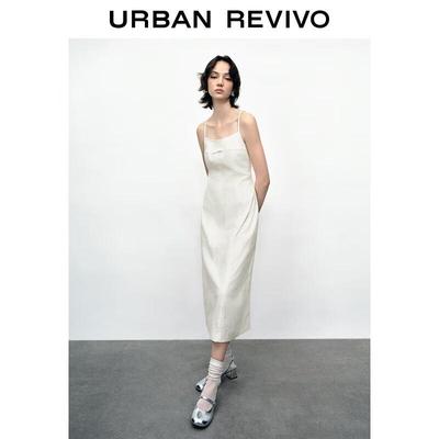 UR 2025 Summer Bow Strap A-Line Dress