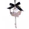 Four Leaf Clover Pearl Car Pendant Interior Rearview Mirror Hanging Decoration For Women