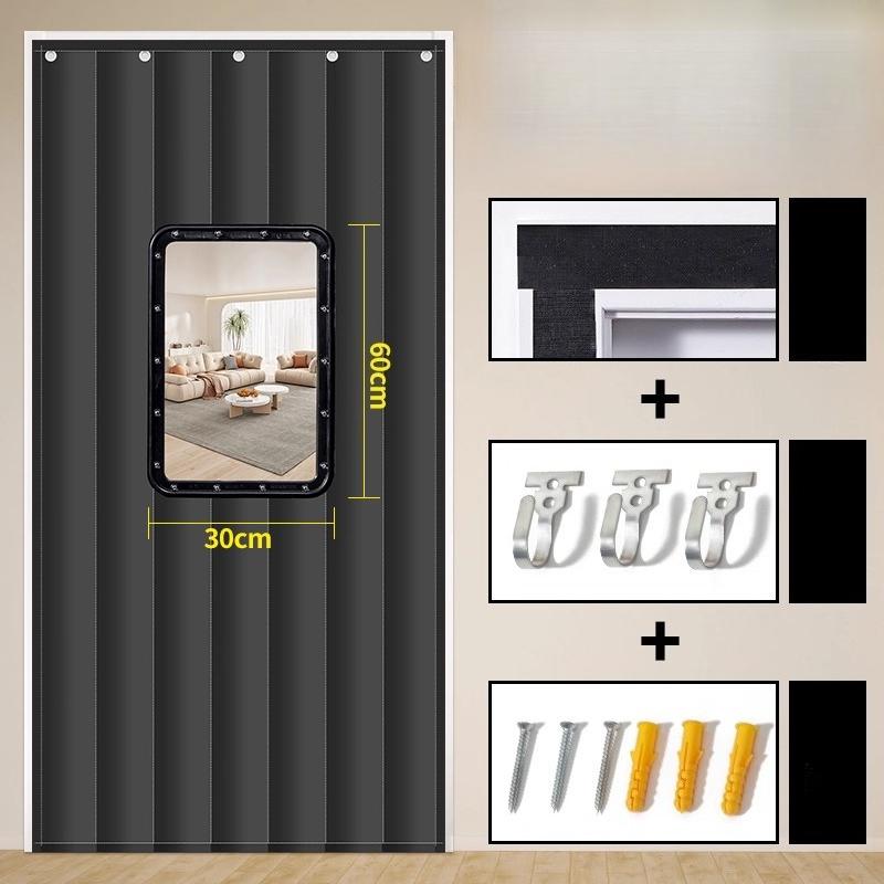 Solid Color Winter Door Curtain Thicken Quilted Blackout Curtains Heavy Duty Living Room Thermal Insulated Drapes Anti-cold