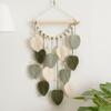 1pcs Bohemian Style Macrame Wall Hanging Hand-Woven Leaf Tapestry Boho Home Decor for Bedroom Living Room
