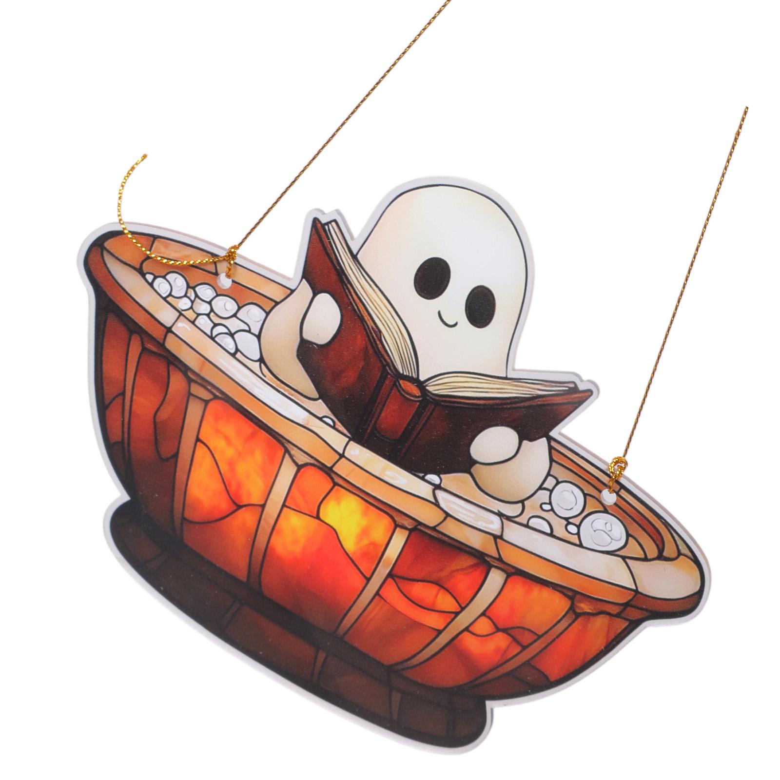 

Durable Acrylic Window Hanging Halloween Decor Indoor Outdoor Autumn Holiday Ornament For House Garden Display C