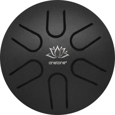 One Tone Tongue Drum A Major Pentatonic Scale 6 Notes Black 1 Key Number Sticker 3" OTTG-03/BK [Instruction Manual, Mallet, Included]