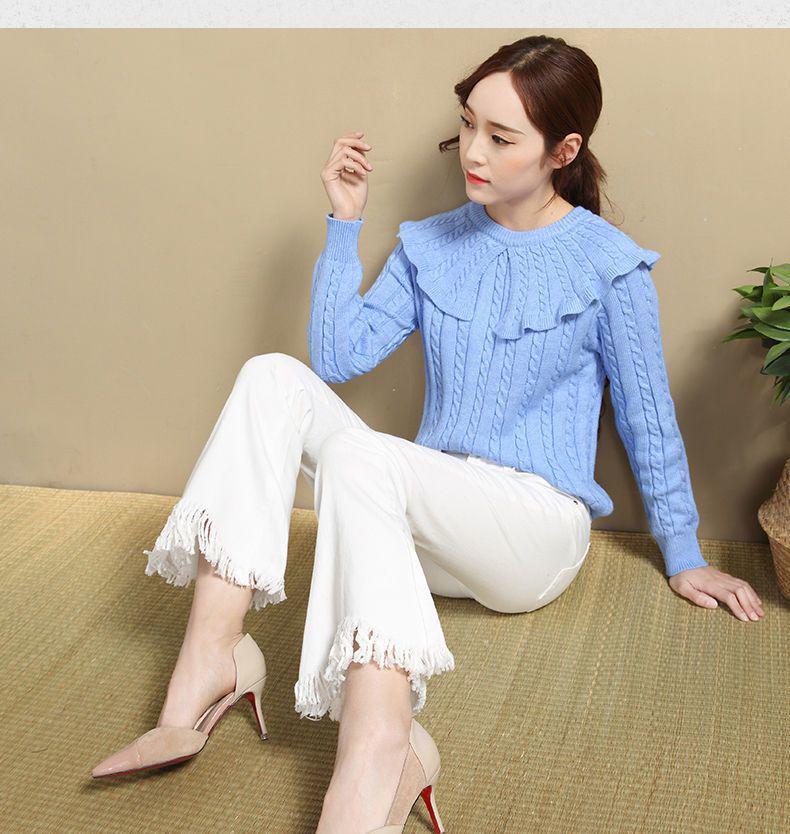 Jeans Donna Bianchi Vita Alta Micro-Svasati con Frange - Strappati, Elasticizzati, Modellanti, Estivi a Nove Punti a Zampa