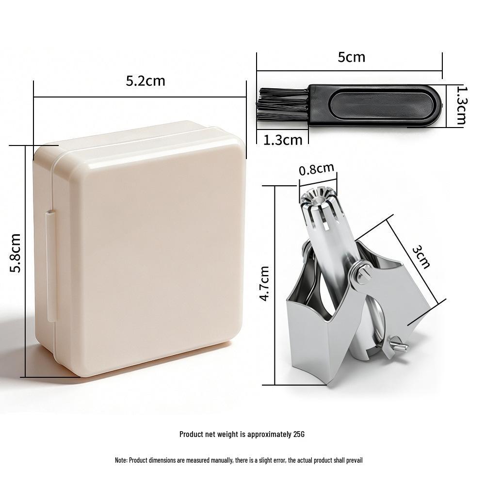 Affordable Stainless Steel Manual Nose Hair Trimmer - Washable Unisex Grooming Tool