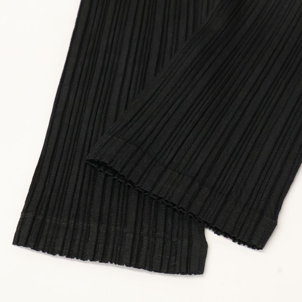 PLEATS PLEASE 18Stainless Steel PP81-JA642 Black Long Pleated Cardigan tops 2 blackUsed