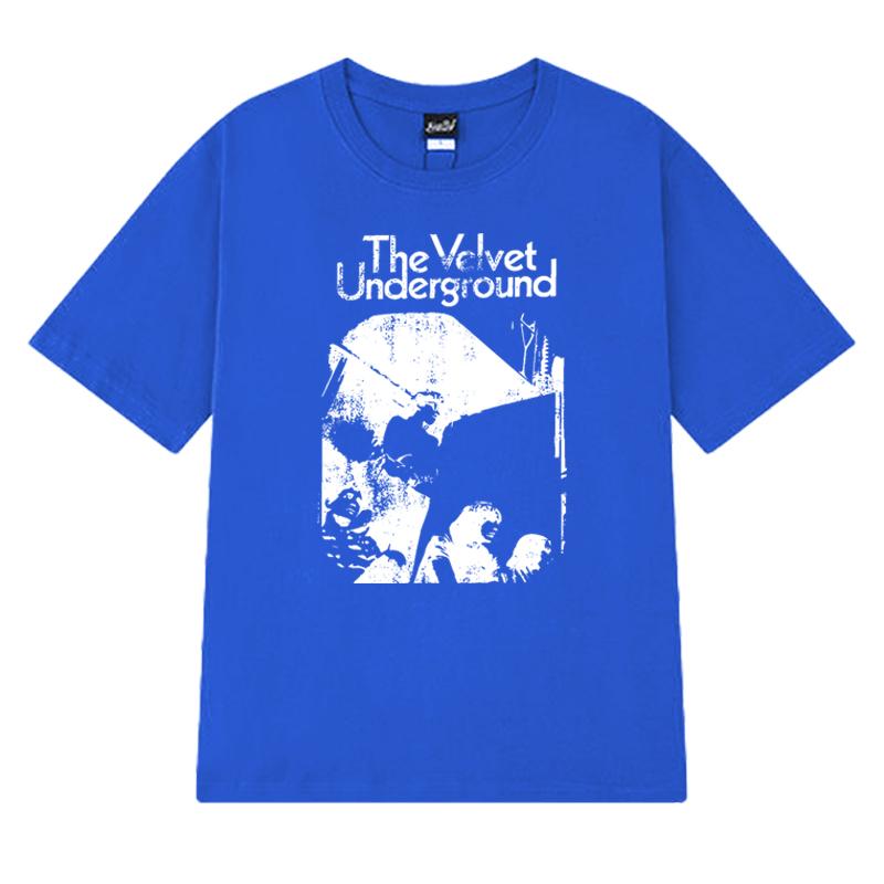 Vintage The Velvet Underground Hip Hop Rock Streetwear T Shirt Men Women Trend Oversized Short Sleeve T-shirts Unisex Cotton Top