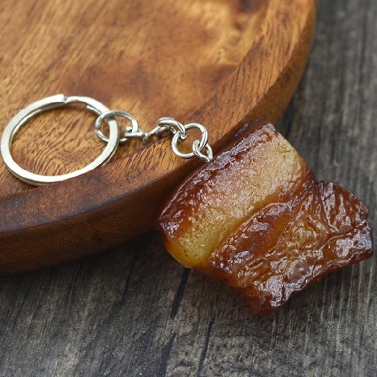 6 Pcs Chicken Wing Keyrings Decorative Keychain Car Key Chain Simulation Food Keychain Hanging Ornaments Bag Pendant