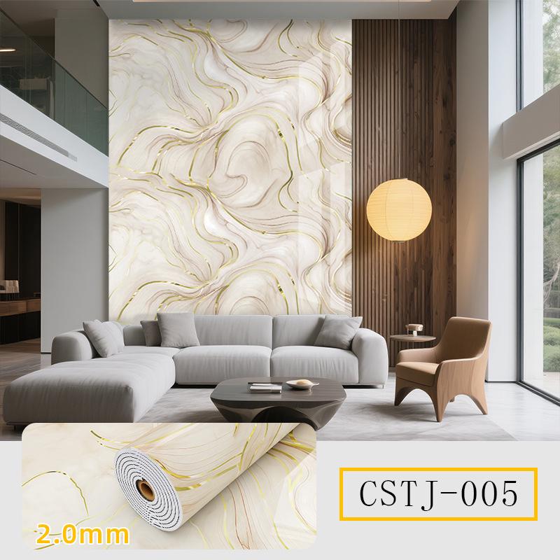 Selbstklebende, wasserfeste Marmorfliesen-Wandaufkleber für TV-Hintergrund und Dekoration