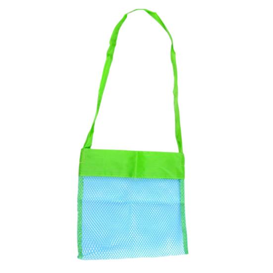 

Складная сетчатая пляжная сумка с плечевым ремнем, большая вместимость, дышащий дизайн, быстросохнущая сетчатая сумка-тоут для пляжа и песка для игрушек E