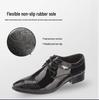 Men's European Style Glossy Patent Leather Pointed Toe Lace-up Formal Shoes