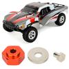 4pcs Aluminum Alloy 12mm Turn To 17mm Wheel Hex Adapter for 1/10 RC Car (Red)