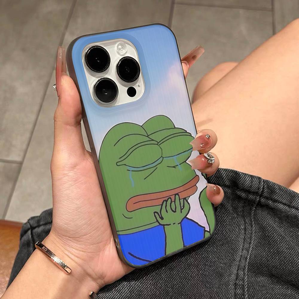 Internet Meme Sad Pepe The Frog Phone Case For IPhone 17 16 15 14 Plus 11 12 13 Pro Max Shockproof Protection Soft Back Cover