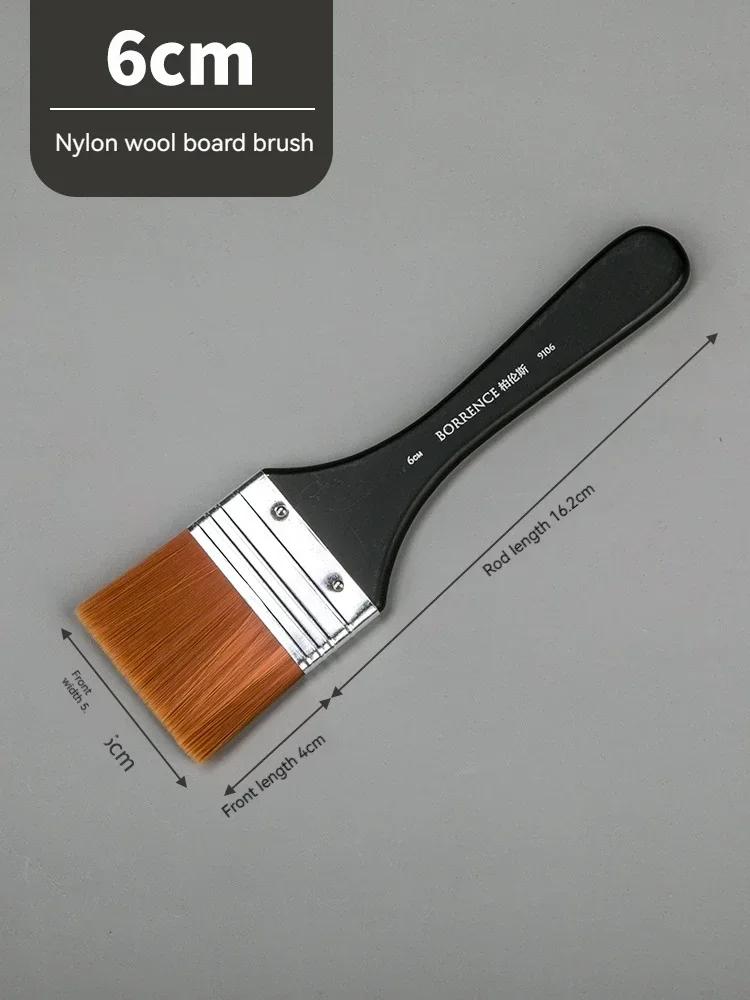Borrence Nylon Paint Brushes with Different Sizes Wooden Handles Painting Brush Tools for Acrylic Oil and Watercolor Drawing