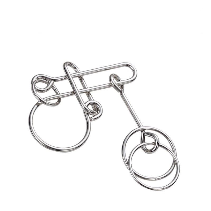Nine-ring Puzzle Toys with High Difficulty To Untie The Rings, Loop-shaped Ring Intelligence Toy To Untie The Rings