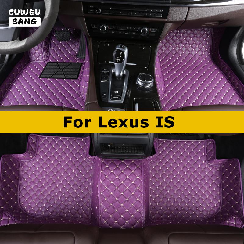 CUWEUSANG Custom Car Floor Mats For Lexus IS IS200 IS200C IS250 IS300 IS300h IS350 IS500 Auto Carpets Foot Coche Accessoriessor